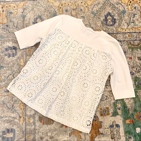 Ann Taylor knit short-sleeves top with lace back - Picture 2 of 6